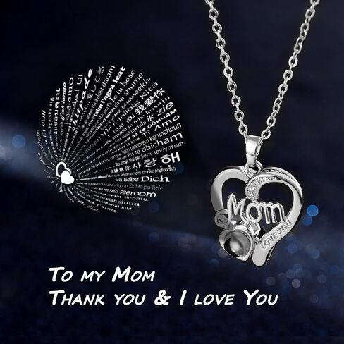 U UQUI Mothers Day Preserved Rose Gifts for Mom from Daughter Son, Flower Box with I Love You Necklace -Eternal Rose Gifts for Wife Girlfriend, Anniversary Birthday Gifts for Women in Saudi Arabia