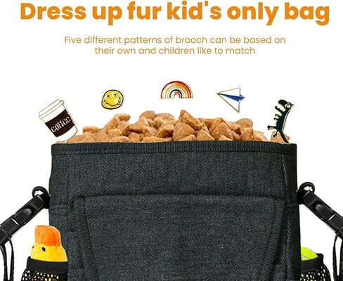 حقيبة علاج الكلاب لتدريب الكلاب، 3 طرق للارتداء (أسود مقاوم للماء) حقيبة علاج الكلاب متعددة الجيوب للوصول السريع إلى الوجبات الخفيفة والألعاب in Kuwait