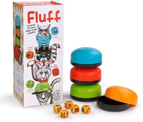 Bananagrams Fluff Rolling Dice Game - Family Game with Cups Like Liars Dice in Saudi Arabia