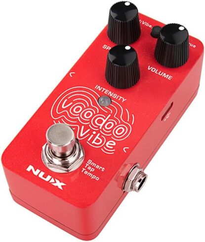 NUX Voodo Vibe NCH-3 Mini Uni-Vie Effect Pedal Bundle w/2x Strukture S6P48 Woven Right Angle Patch Cables, 12x Guitar Picks and Liquid Audio Polishing Cloth in Saudi Arabia