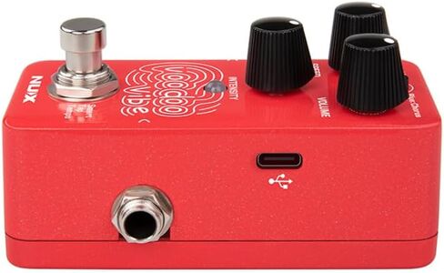 NUX Voodo Vibe NCH-3 Mini Uni-Vie Effect Pedal Bundle w/2x Strukture S6P48 Woven Right Angle Patch Cables, 12x Guitar Picks and Liquid Audio Polishing Cloth in Saudi Arabia