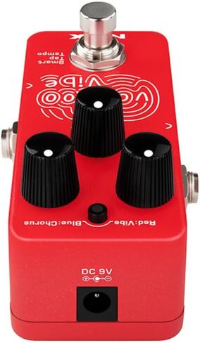 NUX Voodo Vibe NCH-3 Mini Uni-Vie Effect Pedal Bundle w/2x Strukture S6P48 Woven Right Angle Patch Cables, 12x Guitar Picks and Liquid Audio Polishing Cloth in Saudi Arabia