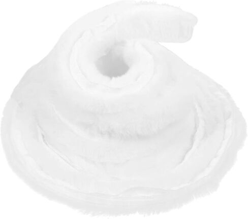 Christmas White Faux Fur Ribbon Trim Furry Fabric Roll Gift Wrapping Bow Craft for Christmas Winter Wedding Tree Wreath Bows Clothing Embellishment in Saudi Arabia