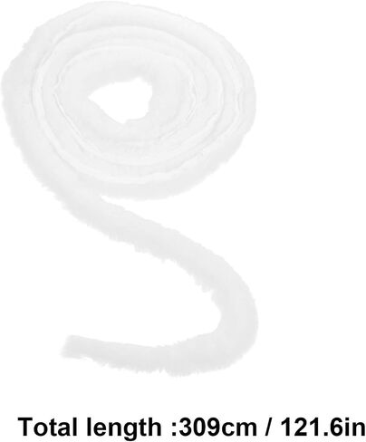 Christmas White Faux Fur Ribbon Trim Furry Fabric Roll Gift Wrapping Bow Craft for Christmas Winter Wedding Tree Wreath Bows Clothing Embellishment in Saudi Arabia