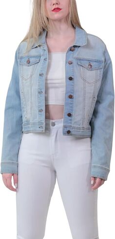 JOUJOU Women's Lightweight Denim Jacket, Comfortable & Designer Coat in Saudi Arabia