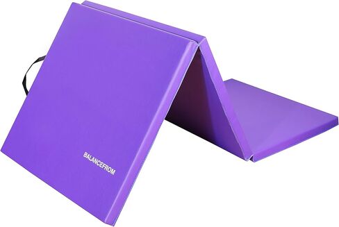 بساط تمرين BalanceFrom بسمك 1.5 بوصة قابل للطي بثلاثة أضعاف مع مقابض حمل لفنون القتال المختلطة والجمباز وصالة الألعاب الرياضية المنزلية in Kuwait