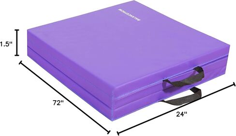 بساط تمرين BalanceFrom بسمك 1.5 بوصة قابل للطي بثلاثة أضعاف مع مقابض حمل لفنون القتال المختلطة والجمباز وصالة الألعاب الرياضية المنزلية in Kuwait