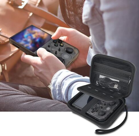 حافظة صلبة متوافقة مع RG353V/ لـ RG35XX/ لـ RG35XX Plus/ لـ RG353VS/ لوحدة التحكم في الألعاب المحمولة باليد R36S، صندوق منظم تخزين الألعاب المحمول باليد لمحاكاة كلاسيكية صغيرة فقط in Kuwait