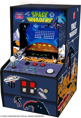 My Arcade Space Invaders Micro Player: لعبة فيديو Mini Arcade Machine، قابلة للتشغيل بالكامل، إصدار مميز قابل للتجميع مقاس 6.75 بوصة in Kuwait