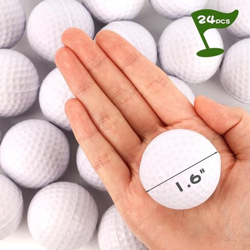 POPLAY 24PCS Foam Golf Balls, 1.6inch Golf Squeeze Balls Colorful Golf Foam Balls for Indoor Outdoor in Saudi Arabia