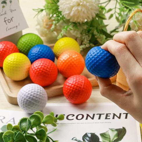 24 قطعة من كرات الجولف الإسفنجية من POPLAY، كرات جولف مضغوطة مقاس 1.6 بوصة، كرات إسفنجية جولف ملونة للاستخدام الداخلي والخارجي in Kuwait