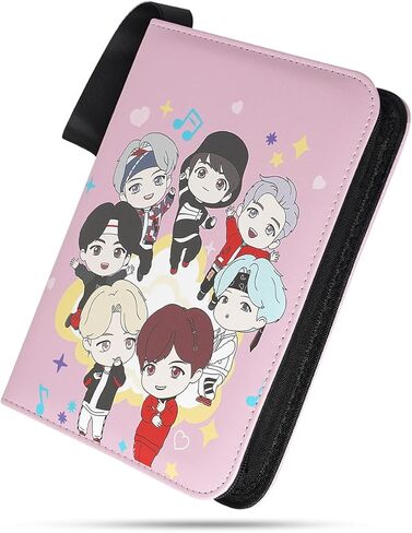 Kpop Photocard Binder Holder Sleeves K-pop Photo Card Album Book for BTS Photocard Binder 400 Cards 4-Pocket Leatherette Toploading Zip Binder in Kuwait