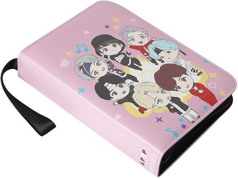 Kpop Photocard Binder Holder Sleeves K-pop Photo Card Album Book for BTS Photocard Binder 400 Cards 4-Pocket Leatherette Toploading Zip Binder in Kuwait