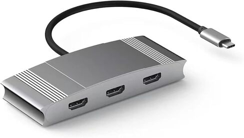 محول USB C إلى 3 HDMI، شاشة متعددة 3 منافذ من النوع C، يدعم ثنائي 4K عند 60 هرتز أو واحد 4K عند 60 هرتز واثنين من 4K عند 30 هرتز متوافق مع نظام التشغيل Windows وMac OS in Kuwait