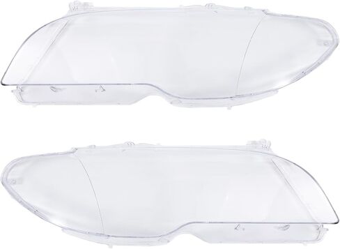 ACROPIX غطاء المصباح الأمامي الأيسر الأيمن للمصابيح الأمامية غطاء عدسة شفاف مناسب لسيارة BMW E46 2003-2006 2-Door Coupe No.63127165908 - حزمة من 2 in Saudi Arabia
