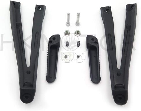 HONGK- Black Silver Rear Passenger Foot Pegs Bracket Compatible with Yamaha Yzf R1 2004-2008 [B01C0STP5A] in Saudi Arabia
