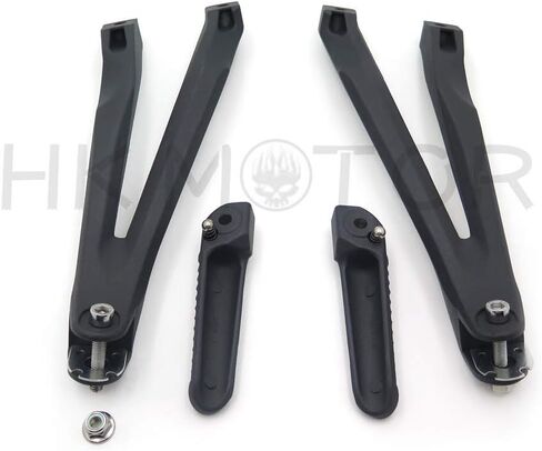 HONGK- Black Silver Rear Passenger Foot Pegs Bracket Compatible with Yamaha Yzf R1 2004-2008 [B01C0STP5A] in Saudi Arabia
