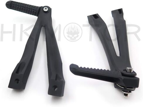 HONGK- Black Silver Rear Passenger Foot Pegs Bracket Compatible with Yamaha Yzf R1 2004-2008 [B01C0STP5A] in Saudi Arabia