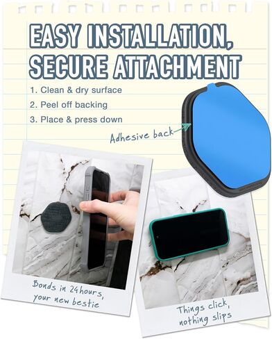 حامل حائط Smartish MagSafe - متسلق الجبال - متوافق مع هاتف iPhone 15/14/13/12 المغناطيسي - حامل هاتف لاصق مع مغناطيس قوي إضافي لملحقات Apple MagSafe - رقم 2 قلم رصاص رمادي in Kuwait