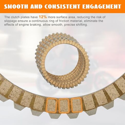 Extra Clutch Friction Plate Steel Disc Kit Fits for 1999-2017 Harley Touring Softail Dyna Twin Cam Models 1998-1999 Evolution™ 1340 P/N 307-30-10013/37980-10 in Kuwait