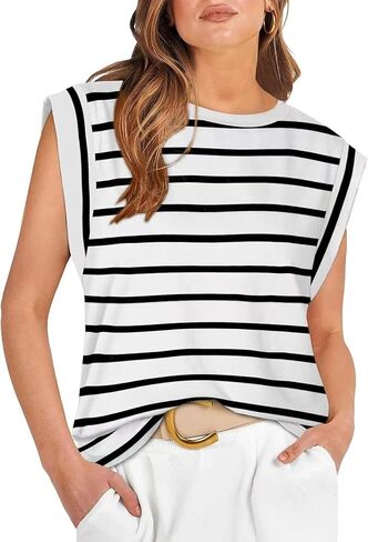 Womens Tops Casual Summer Tank Cap Sleeve Basic Tee Shirts Loose Fit Fashion Blouses in Saudi Arabia