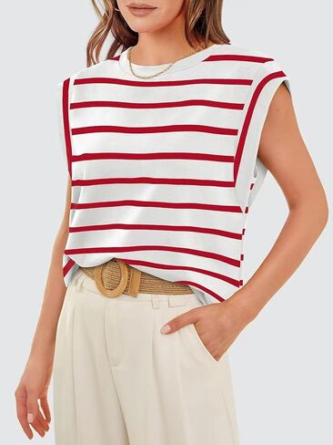 Womens Tops Casual Summer Tank Cap Sleeve Basic Tee Shirts Loose Fit Fashion Blouses in Saudi Arabia