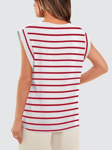 Womens Tops Casual Summer Tank Cap Sleeve Basic Tee Shirts Loose Fit Fashion Blouses in Saudi Arabia