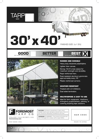 8X10 Multi-Purpose White Heavy Duty DRY TOP Poly Tarp (8'x10') in Saudi Arabia