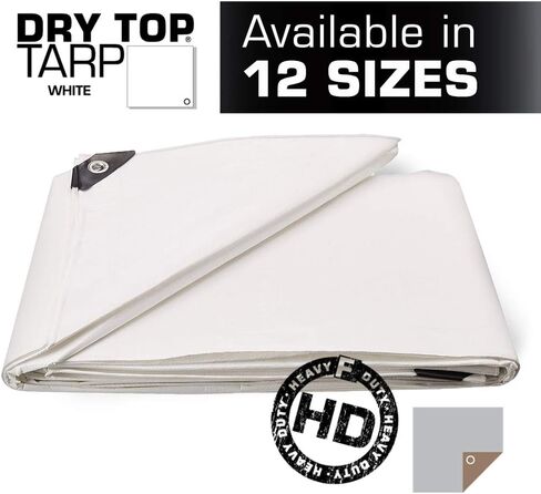 8X10 Multi-Purpose White Heavy Duty DRY TOP Poly Tarp (8'x10') in Saudi Arabia
