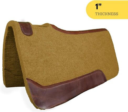 RESISTANCE 31" x 32" Synthetic Felt Performance Saddle Pad with Wear Leathers for Horse Saddle, Long Lasting Felt Saddle Pad for Horse Available in 1" Thickness in Saudi Arabia