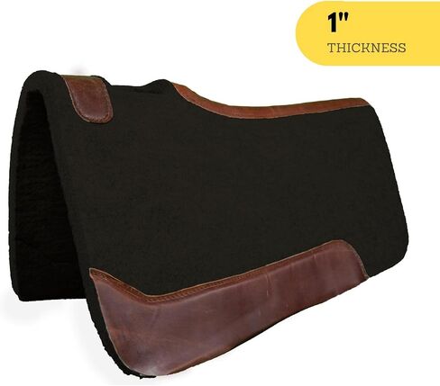 RESISTANCE 31" x 32" Synthetic Felt Performance Saddle Pad with Wear Leathers for Horse Saddle, Long Lasting Felt Saddle Pad for Horse Available in 1" Thickness in Saudi Arabia