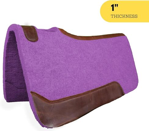 RESISTANCE 31" x 32" Synthetic Felt Performance Saddle Pad with Wear Leathers for Horse Saddle, Long Lasting Felt Saddle Pad for Horse Available in 1" Thickness in Saudi Arabia