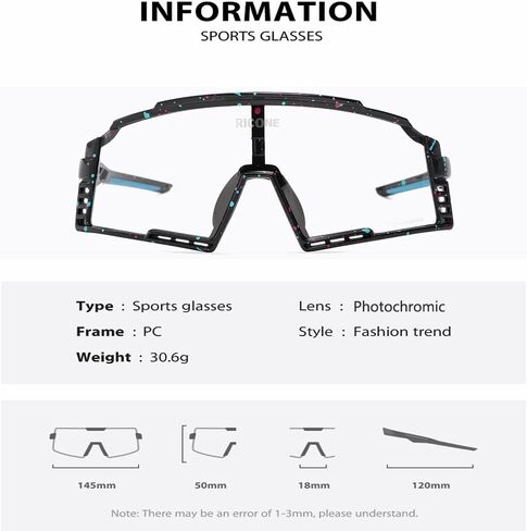 نظارات شمسية فوتوكروميك لركوب الدراجات في الهواء الطلق ورياضات الطرق للرجال والنساء نظارات الدراجة الجبلية UV400 in Kuwait