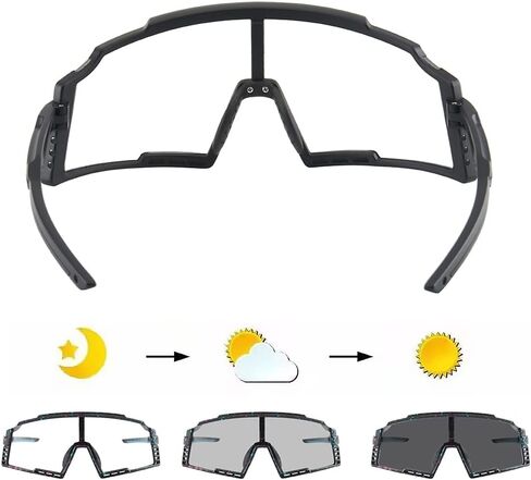 نظارات شمسية فوتوكروميك لركوب الدراجات في الهواء الطلق ورياضات الطرق للرجال والنساء نظارات الدراجة الجبلية UV400 in Kuwait