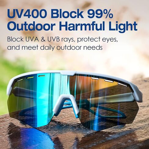 Sunglasses Men and Women, Cyclilng Sunglasses UV400 Protection, Sport Sunglasses for Running Fishing Golf in Saudi Arabia
