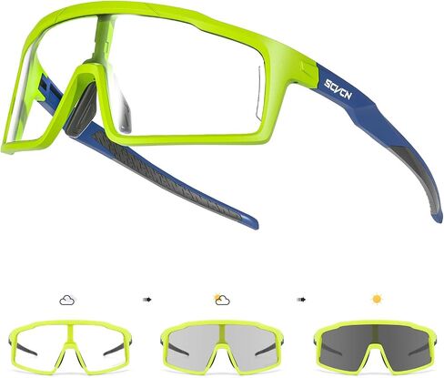Photochromic Cycling Glasses Sports Sunglasses Men Women for Bicycle MTB Mountain Bike with HD High Contrast Lenses in Saudi Arabia