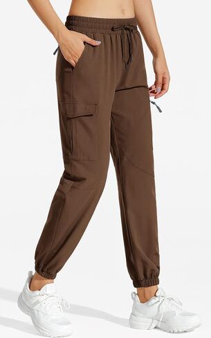 MOCOLY Hiking Cargo Joggers Pants Women Lightweight Quick Dry Joggers Water Resistant Golf Athletic Casual Pants in Saudi Arabia