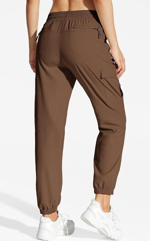 MOCOLY Hiking Cargo Joggers Pants Women Lightweight Quick Dry Joggers Water Resistant Golf Athletic Casual Pants in Saudi Arabia