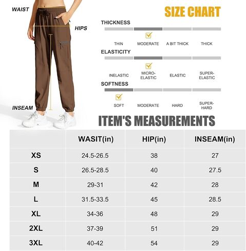 MOCOLY Hiking Cargo Joggers Pants Women Lightweight Quick Dry Joggers Water Resistant Golf Athletic Casual Pants in Saudi Arabia