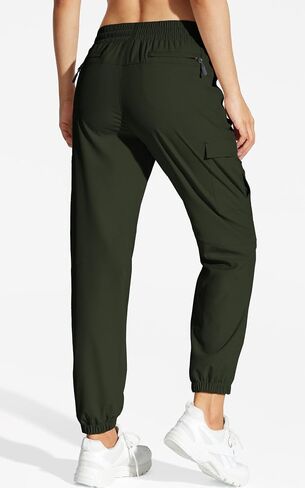 MOCOLY Hiking Cargo Joggers Pants Women Lightweight Quick Dry Joggers Water Resistant Golf Athletic Casual Pants in Saudi Arabia