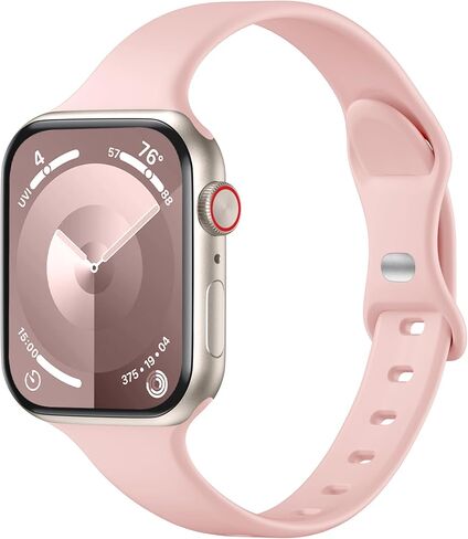 أحزمة WJK رفيعة متوافقة مع أحزمة ساعة Apple للنساء 40 مم 38 مم 41 مم 42 مم 44 مم 45 مم، أشرطة سيليكون لسلسلة IWatch 9/8/7/6/5/4/3/2/1 in Kuwait