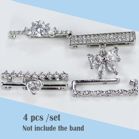 Watch Band Charms, Decorative Rings Loops Charms Compatible with Apple Silicone Watch Bands for Women 49mm 45mm 44mm 42mm 41mm 40mm 38mm , Metal Jewelry Watch Band Accessories Charms for iwatch band Series se 9 8 7 6 5 4 3 2 1 Samsung Galaxy watch 5/Pro/4 in Saudi Arabia