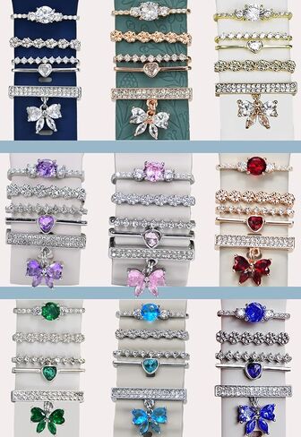 Watch Band Charms, Decorative Rings Loops Charms Compatible with Apple Silicone Watch Bands for Women 49mm 45mm 44mm 42mm 41mm 40mm 38mm , Metal Jewelry Watch Band Accessories Charms for iwatch band Series se 9 8 7 6 5 4 3 2 1 Samsung Galaxy watch 5/Pro/4 in Saudi Arabia