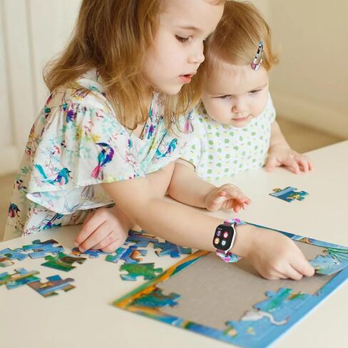 NewJourney 3 قطع من سوار Scrunchie متوافق مع ساعة Gizmo 3/2/1 وساعة Gabb 3/2/1 وساعة SyncUP للأطفال، سوار معصم من القماش المرن الناعم للفتيات in Kuwait