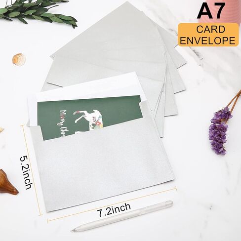 50 Pack Gold A7 Envelopes with 5 x 7 Card Envelopes Bulk Self Adhesive Seal Envelopes Invitation Envelopes for Weddings Invitations Birthday Baby Shower Metallic Gold Envelopes in Saudi Arabia