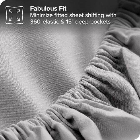 طقم لحاف وملاءات من Bare Home Bed-in-A-Bag مكون من 5 قطع - Twin XL - بديل من ريش الأوز - طقم سرير ممتاز 1800 فائق النعومة (Twin XL، رمادي/رمادي فاتح) in Kuwait