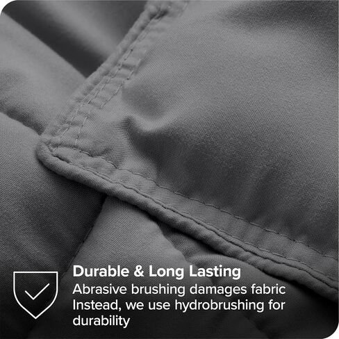 طقم لحاف وملاءات من Bare Home Bed-in-A-Bag مكون من 5 قطع - Twin XL - بديل من ريش الأوز - طقم سرير ممتاز 1800 فائق النعومة (Twin XL، رمادي/رمادي فاتح) in Kuwait