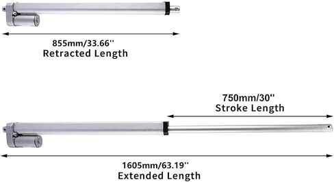 DC12V 30inch Stroke Linear Actuator with Mounting Bracket 900N(225lbs) Maximum Lift 10mm/s for Recliner TV Table Lift Massage Bed Electric Sofa Linear Actuator in Saudi Arabia