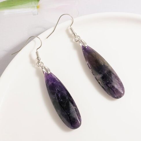 SELOVO Teardrop Stone Earrings for Women Trendy Teardrop Dangle Earrings Fishhook Drop Earrings in Saudi Arabia