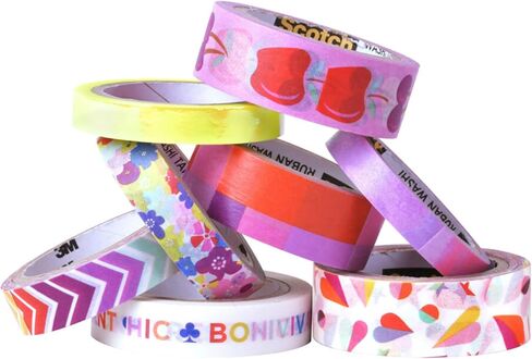Scotch Expressions Washi Tape, 8 Rolls, Assorted Sizes & Colors, Great for Decorating and Crafts in Saudi Arabia